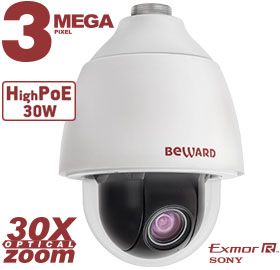 картинка Поворотная купольная уличная IP-камера PTZ BD143P30 от магазина Охранных систем и видеонаблюдения